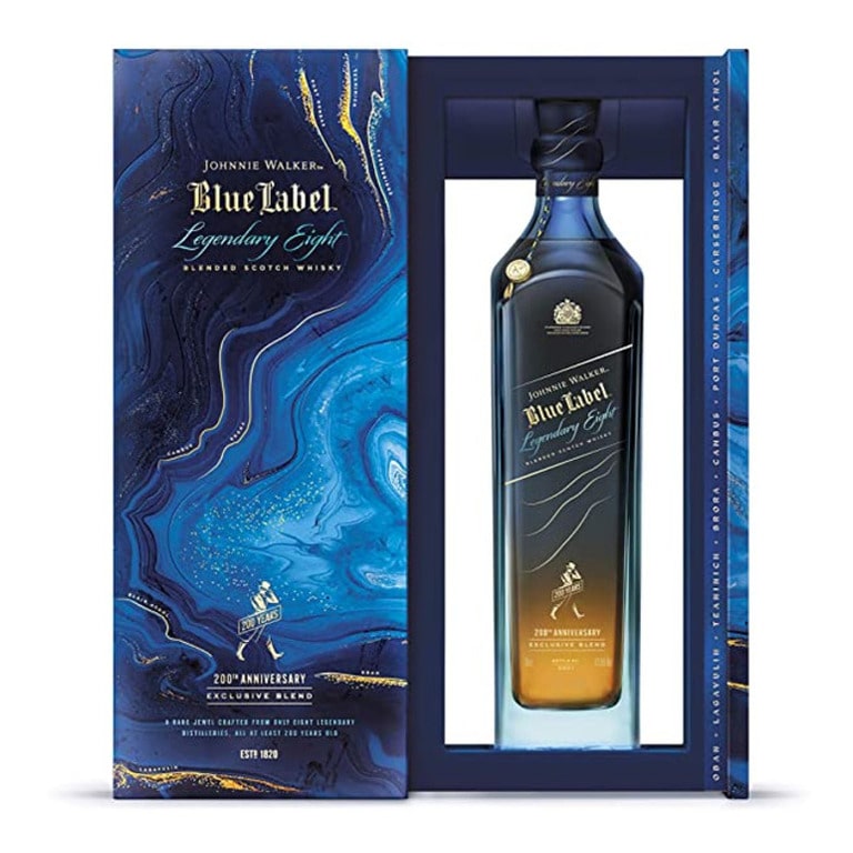 WHISKY  JOHNNIE WALKER BLUE LABEL (1 pz) LEGENDARY EIGHT-70CL-ASTUCCIATO